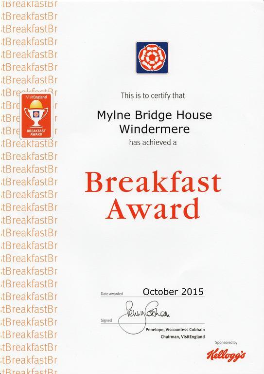 Bed and Breakfast Mylne Bridge House Windermere Exterior foto